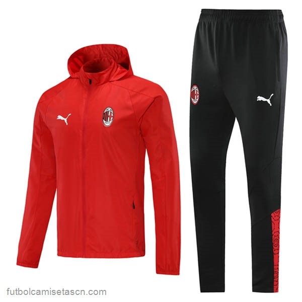 Rompevientos AC Milan Conjunto Completo 2021/22 Rojo Negro